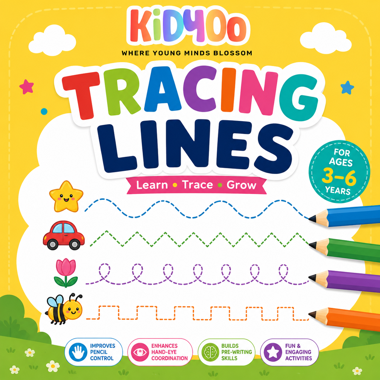 kidyoo tracing lines activity book for kids ages 3 6 | 100 pages of pre writing practice | fine motor skills & pencil control workbook kidyoo tracing lines activity book for kids ages 3 6 | 100 pages of pre writing practice | fine motor skills & pencil control workbook