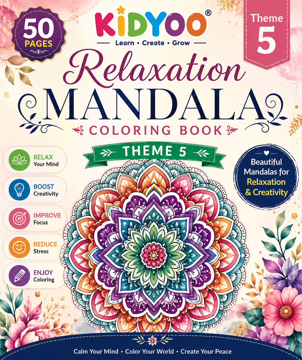 "relaxation mandala art – theme 1 50 unique mandala designs for mindful coloring, relaxation & creativity "relaxation mandala art – theme 1 50 unique mandala designs for mindful coloring, relaxation & creativity