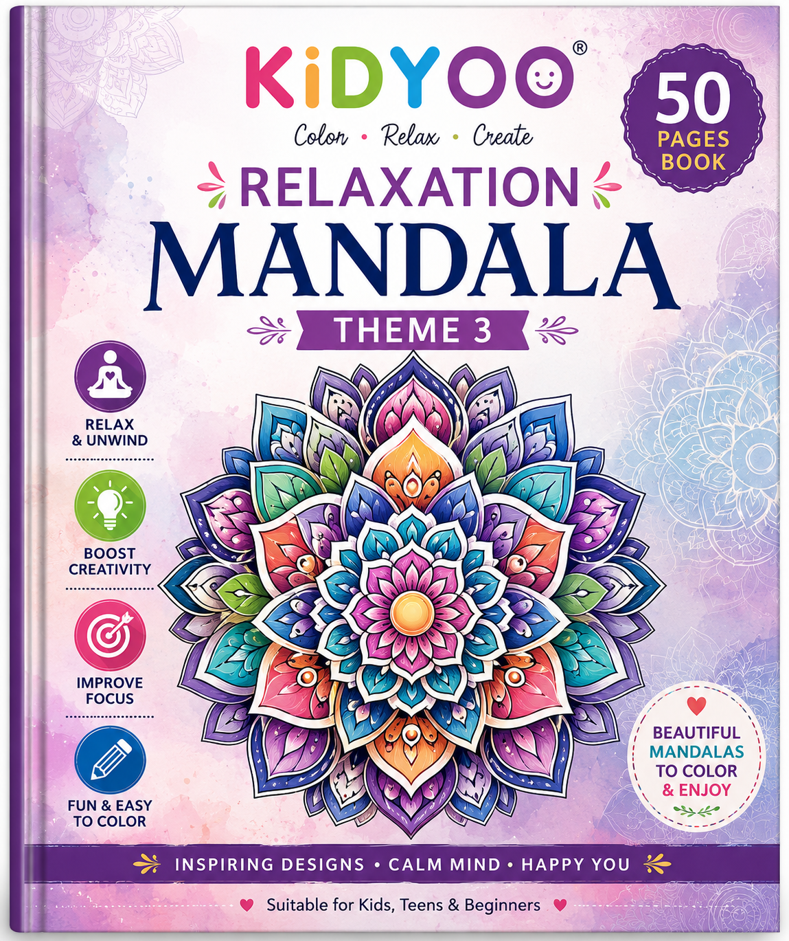 "relaxation mandala art – theme 1 50 unique mandala designs for mindful coloring, relaxation & creativity "relaxation mandala art – theme 1 50 unique mandala designs for mindful coloring, relaxation & creativity