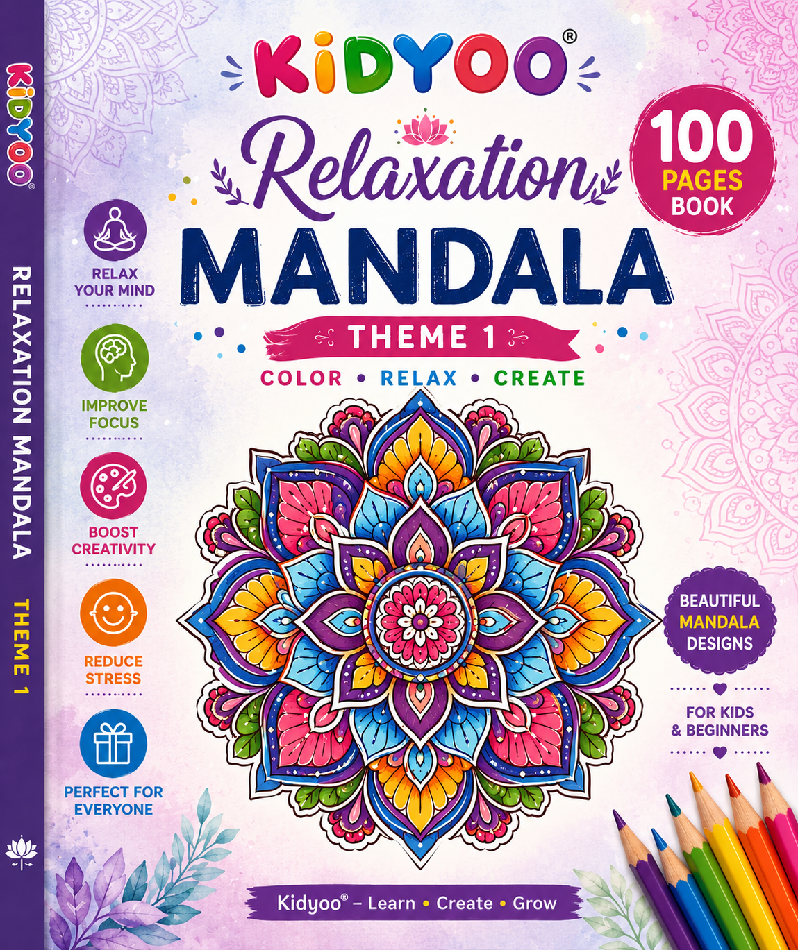 "relaxation mandala art – theme 1 50 unique mandala designs for mindful coloring, relaxation & creativity "relaxation mandala art – theme 1 50 unique mandala designs for mindful coloring, relaxation & creativity