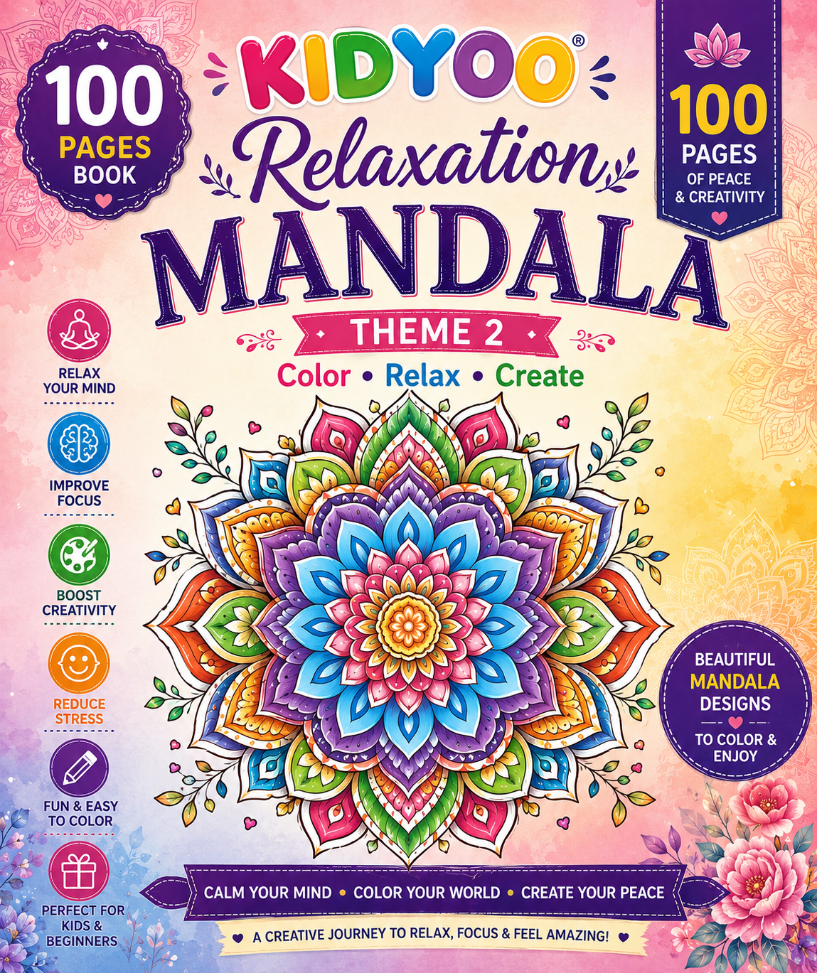 "relaxation mandala art – theme 1 50 unique mandala designs for mindful coloring, relaxation & creativity "relaxation mandala art – theme 1 50 unique mandala designs for mindful coloring, relaxation & creativity