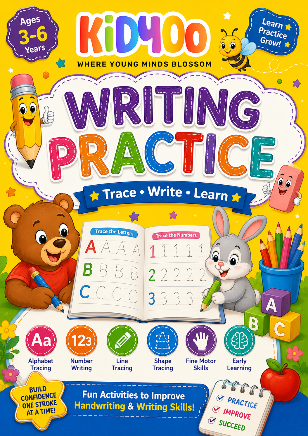 kidyoo premium writing practice workbook for kids age 2–4 years | 100+ pages | designed using preschool learning principles | pencil control, line tracing, pattern tracing, writing confidence, concentration building & early learning development kidyoo premium writing practice workbook for kids age 2–4 years | 100+ pages | designed using preschool learning principles | pencil control, line tracing, pattern tracing, writing confidence, concentration building & early learning development