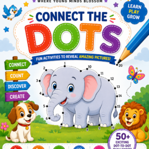 kidyoo premium connect the dots activity workbook for kids age 3–6 years | 100+ pages | designed using preschool learning principles | dot to dot activities, complete the picture, number sequencing, observation skills, concentration building & early learning development
