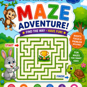 kidyoo premium maze activity book for kids age 3–6 years | 100+ maze challenges | easy, medium & hard mazes | designed using preschool learning principles | adventure mazes, problem solving, critical thinking, hand eye coordination & brain development