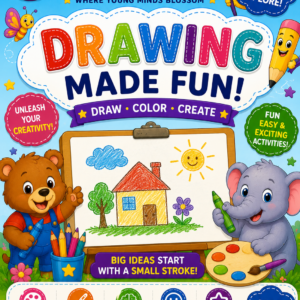 kidyoo premium drawing activity workbook for kids age 3–6 years | 100+ pages | designed using preschool learning principles | learn to draw with grids, complete the picture, picture tracing, observation skills, creativity building & early learning development